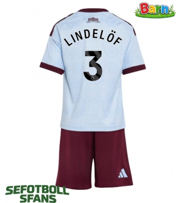 Aston Villa Victor Lindelof #3 Tredjeställ Barn 2026-27 Kortärmad (+ Korta byxor)